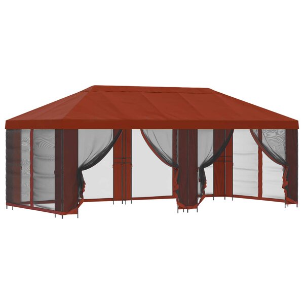 vidaXL Abri de jardin avec parois 6 x 3 m Terre cuite