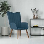 vidaXL Chaise de relaxation Bleu Velours