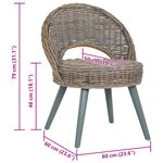 vidaXL Chaise de canapé rotin kubu gris