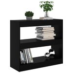 vidaXL Bibliothèque/Séparateur de pièce Noir 80x30x72 cm