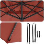 vidaXL Parasol de Terrasse Terracotta Polyester Grand