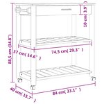vidaXL Chariot de cuisine MONZA 84x40x88 5 cm bois massif de pin