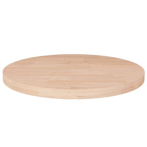vidaXL Dessus de table rond Ø40x2 5 cm Bois de chêne massif non traité