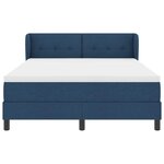 vidaXL Lit à ressorts avec matelas Bleu 140 x 200 cm tissu