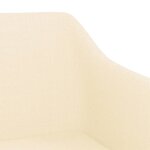 vidaXL Chaise pivotante de salle à manger Crème Tissu