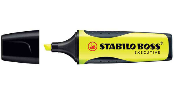 Surligneur Grip BOSS EXECUTIVE Pte Biseautée jaune STABILO