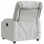 vidaXL Fauteuil de massage inclinable gris nuage tissu