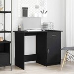vidaXL Bureau Chêne noir 100 x 50 x 76 cm Bois d'ingénierie