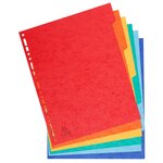 Intercalaires Carte Lustrée 225g 6 Positions - A4 Maxi - Couleurs Assorties - X 50 - Exacompta