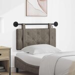 vidaXL Tête de lit suspendue Avec lumière LED Gris PU antique