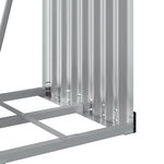 vidaXL Porte-bûches marron 40x45x170 cm acier galvanisé