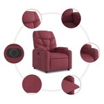 vidaXL Fauteuil inclinable électrique Rouge bordeaux Tissu