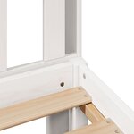 vidaXL Lit bibliothèque sans matelas blanc 135x190 cm bois pin massif