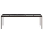 vidaXL Table de Jardin Marron 250 x 100 x 75 cm polyrotin
