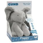 Peluche interactive flappy l'éléphant 30 cm- gund