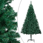 vidaXL Arbre de Noël artificiel pré-éclairé et boules vert 210 cm PVC