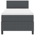 vidaXL Lit à ressorts Gris foncé et blanc 203 x 80 x 88 cm