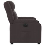 vidaXL Fauteuil inclinable électrique Marron foncé Tissu