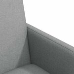 vidaXL Chaises de Salle à Manger avec Roues 2 Pièces Gris clair tissu