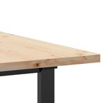 vidaXL Table à manger cadre en O 140x80x75 5 cm bois pin massif acier