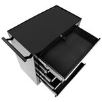 Tectake servante d'atelier 5 tiroirs - noir