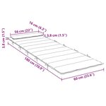 vidaXL Coussin de chaise longue noir 180x60x3 cm tissu oxford