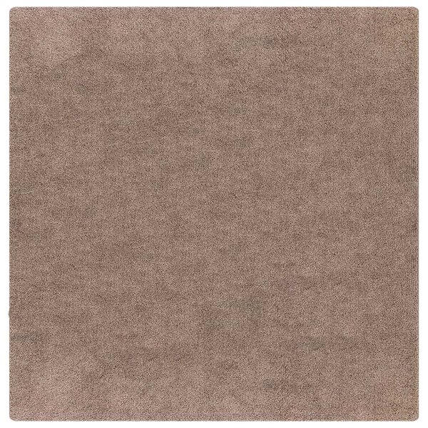 vidaXL Tapis Shaggy Anti-dérapant Marron 120 x 120 cm PP