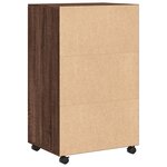 vidaXL Armoire à roulettes chêne marron 55x40x91 cm bois d'ingénierie