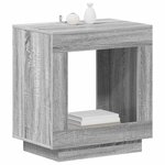 vidaXL Table d'appoint Sonoma gris 60 x 40 x 65 cm Bois d'ingénierie