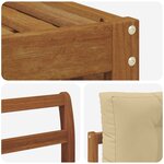 vidaXL Ensemble de canapés d'extérieur 5 pc Naturel et Beige