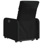 vidaXL Fauteuil inclinable de massage électrique Noir Tissu