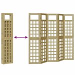 vidaXL Brise-vue 5 Pièces Marron 200 x 180 cm Pin imprégné