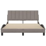 vidaXL Cadre de lit sans matelas Hanko taupe 120x200 cm tissu