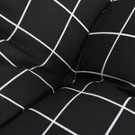 vidaXL Coussin de palette motif à carreaux noir 50x40x12 cm tissu