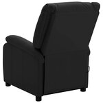 vidaXL Fauteuil de massage Noir Similicuir