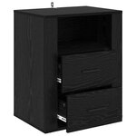 vidaXL Cabinet de chevet Chêne noir 50 x 36 x 60 cm Bois d'ingénierie