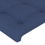 vidaXL Tête de lit avec oreilles Bleu 183x23x78/88 cm Tissu
