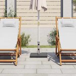 vidaXL Socle de parasol Granite 28 5 kg Carré Noir