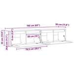 vidaXL Meuble mural avec étagère 2 Pièces Cire marron 80 x 30 x 35 cm