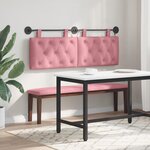 vidaXL Tête de lit suspendue Rose Velours