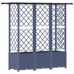 vidaXL Lit Élevé avec Treillis et Toit Gris 163 5 x 40 x 138 cm PP