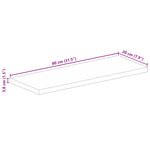 vidaXL Dessus de table 80x20x3 8 cm rectangulaire bois massif manguier