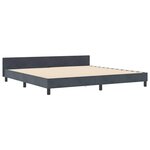 Cadre de lit vidaXL Gris foncé 200x200 cm Velours