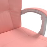 vidaXL Fauteuil inclinable de bureau Rose Similicuir