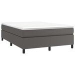 vidaXL Sommier à lattes de lit avec matelas Gris 160x200 cm Similicuir