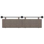 vidaXL Tête de lit suspendue Gris PU antique