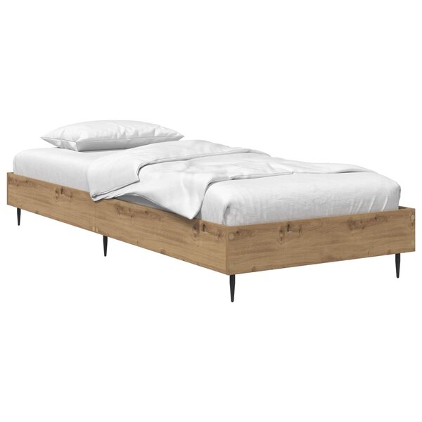 vidaXL Cadre de lit Chêne artisanal 80 x 200 cm Bois d'ingénierie