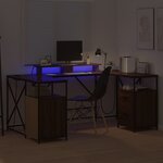 vidaXL Bureau Chêne marron 182 x 101 x 87.5 cm Bois d'ingénierie