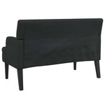 vidaXL Banc avec dossier Noir 112x65 5x75 cm Similicuir