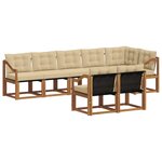 vidaXL Ensemble de canapés d'extérieur 8 pc Naturel et Beige